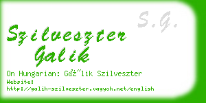 szilveszter galik business card